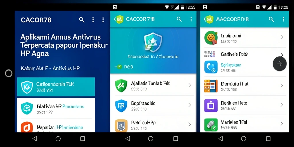 Antarmuka CACOR78 yang menarik dan mudah digunakan untuk Antivirus HP.