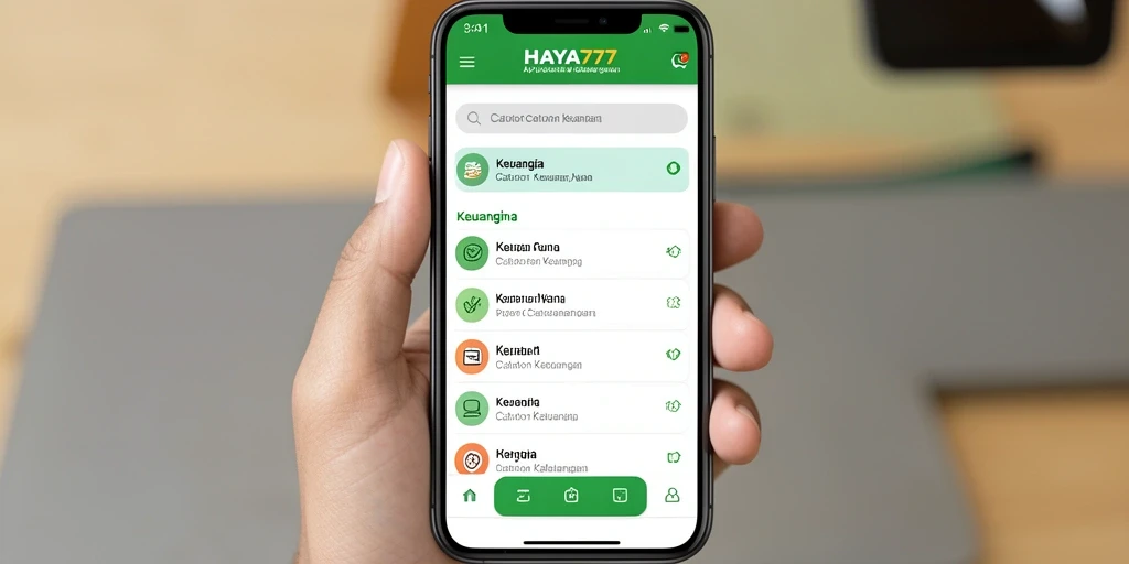 Tampilan antarmuka HAYA777 yang sederhana dan fungsional untuk Catatan Keuangan.