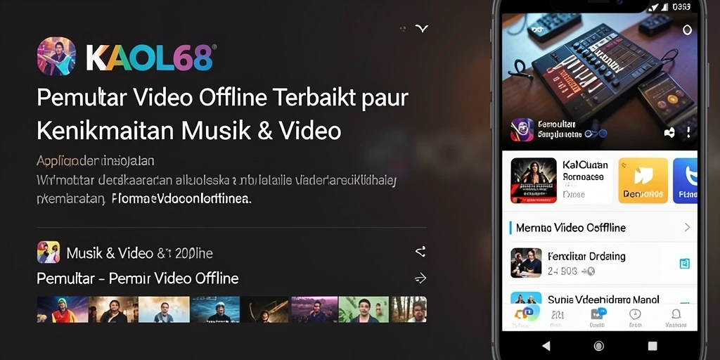 Tampilan antarmuka KAOL68 yang menarik untuk Pemutar Video Offline.