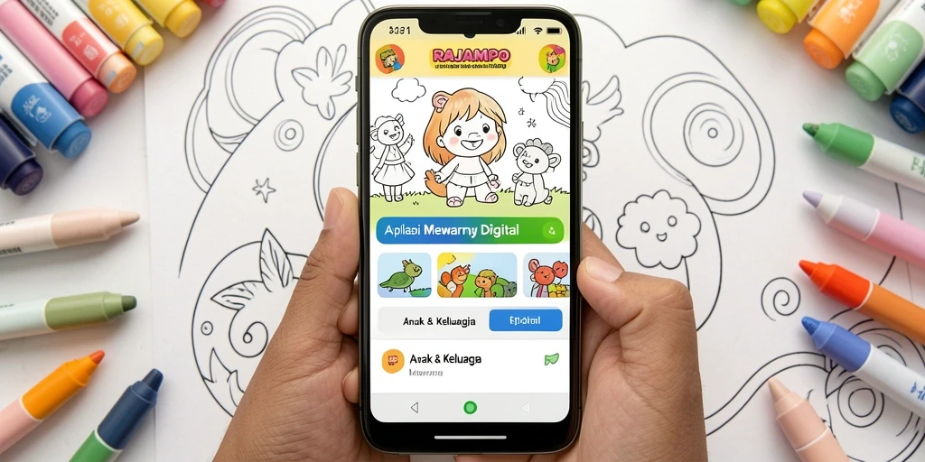 Antarmuka aplikasi RAJAMPO yang menarik dan interaktif.