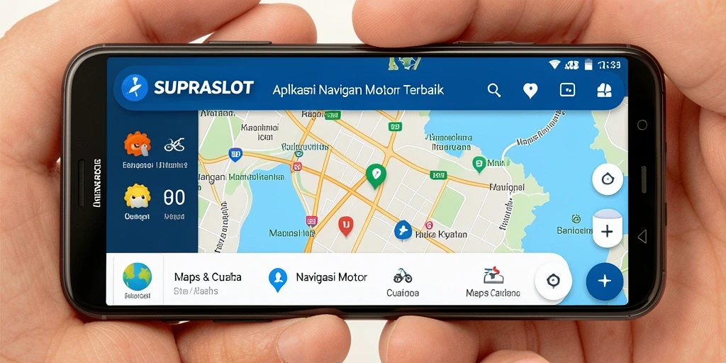 Antarmuka aplikasi SUPRASLOT yang intuitif untuk Navigasi Motor.
